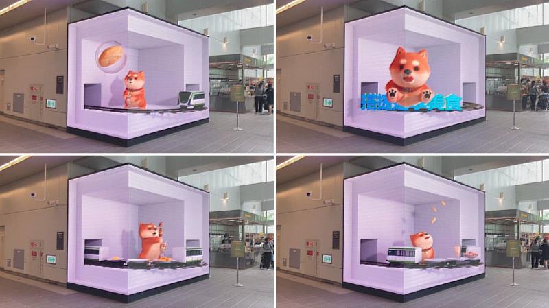 裸視3D創意屏的提案畫面：善用IP與熱度，打造話題度十足的打卡點。(台灣摩菲爾提供)