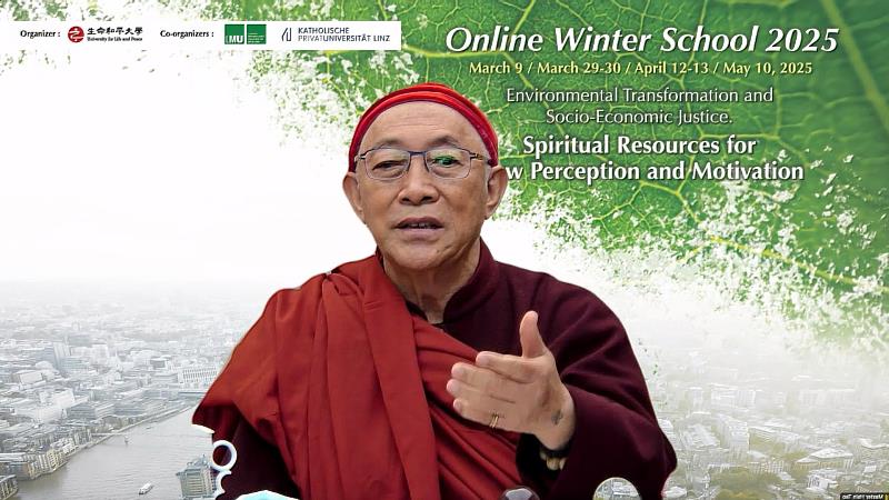 心道法師感謝所有師生熱烈參與。（圖由靈鷲山佛教教團提供）