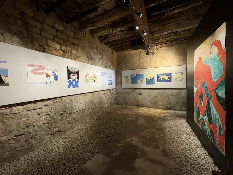 亞爾第3屆國際繪畫節藝廊展出我插畫家江坤森作品