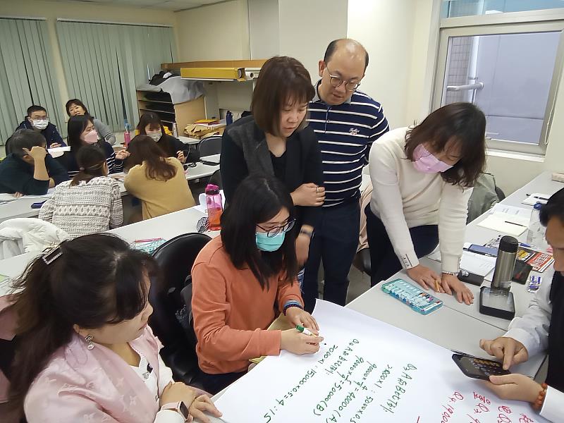 臺科大推廣教育中心職前班上課情形。