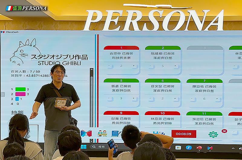 花蓮源城國小唐宇新老師現場使用ClassCraft創課快手與學生進行互動遊戲