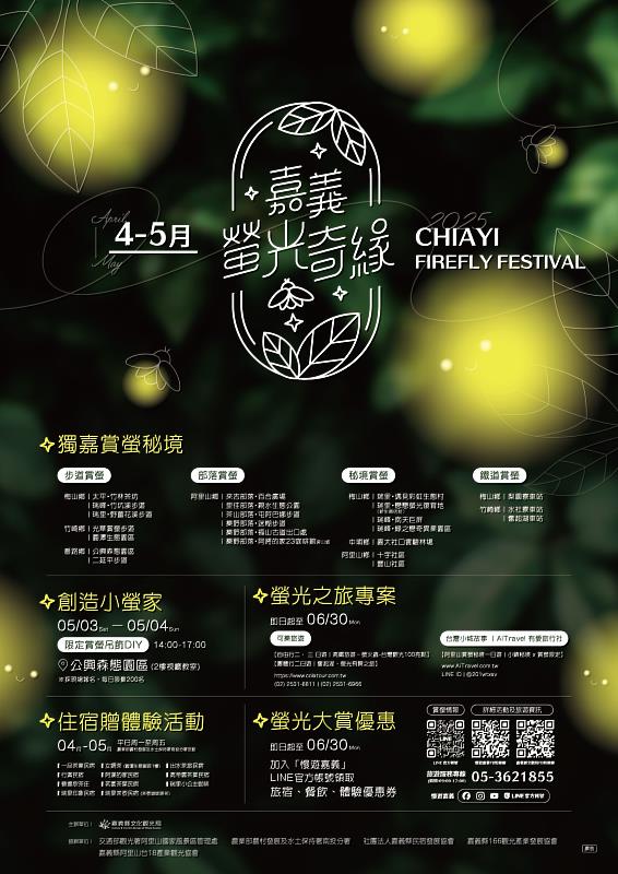嘉義縣「螢光奇緣」串聯23大秘境 打造夢幻賞螢盛典