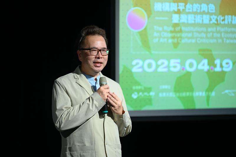 文化部文化交流司長紀東陽表示，此次與ArtsEquator合作，展現與東南亞進行人才交流及深化文化連結的願景，並期待拓展更多國際對話空間。（C-LAB提供）