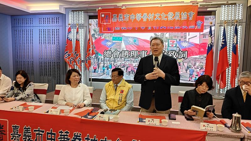 中華眷村文化發展總會理事長趙怡則邀請大家一同站出來，還原1949的歷史真相，爭取真正的公平與正義(中華眷村總會提供)