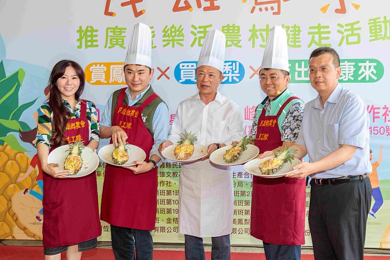 民雄金鑽鳳梨正當季!翁章梁邀民眾來嘉健走嚐果香