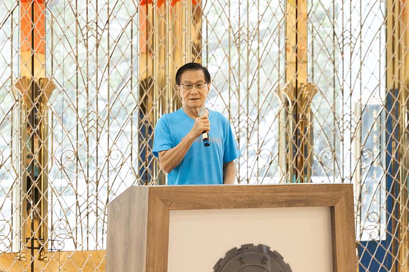 114年全大運授旗典禮,葛煥昭校長勉勵選手在安全前提下展現實力。(圖/淡江大學提供)