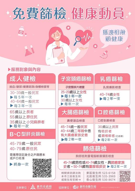 免費篩檢海報