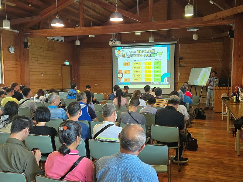 成功大學防災研究中心陳俞旭組長講授汛期防災及震災防救重點