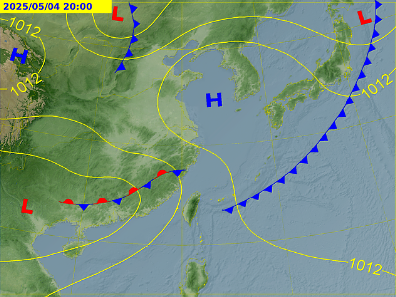 中央氣象署天氣預測圖(4月30日17時發布)