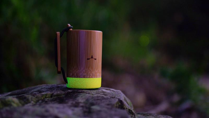 八仙山國家森林遊樂區限定限量款螢火蟲凹豆杯。(林業保育署臺中分署提供)