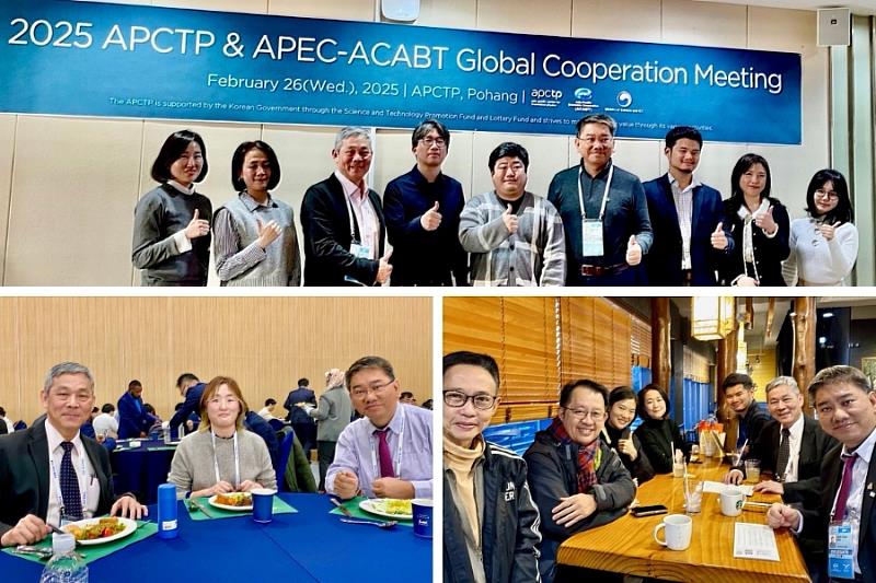 APEC-ACABT與各APEC中心於PPSTI會議期間展開場外合作會談，並赴韓國浦項工科大學（POSTECH）會見APCTP代表。