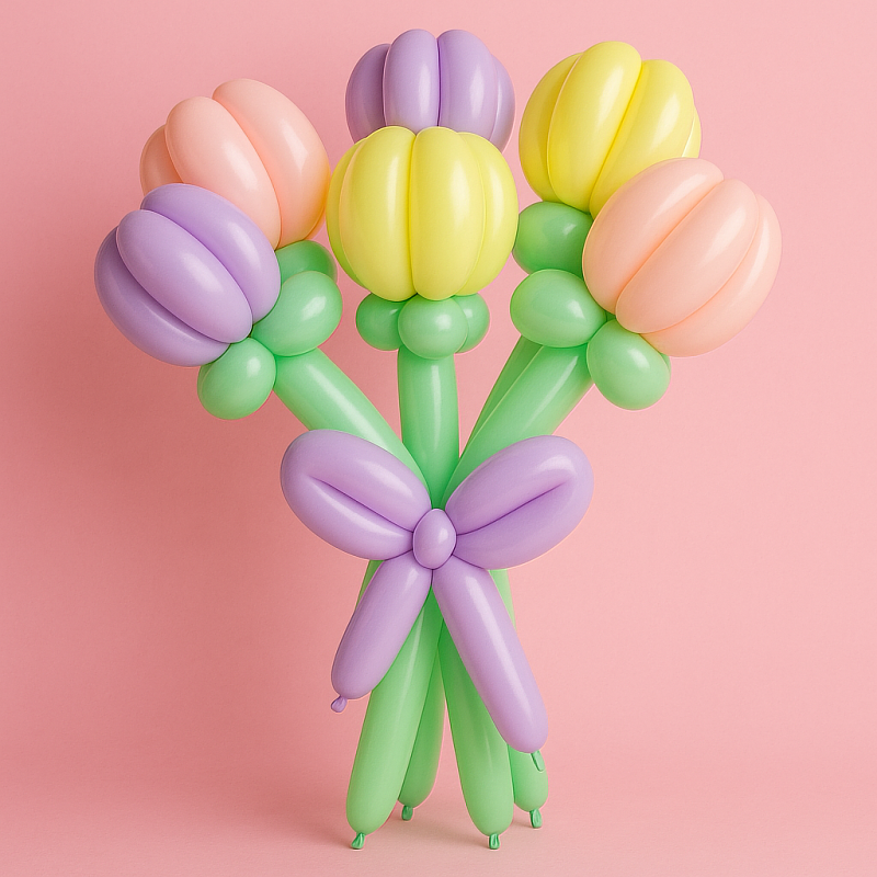 氣球手拿花作品