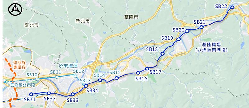 基隆捷運路線圖