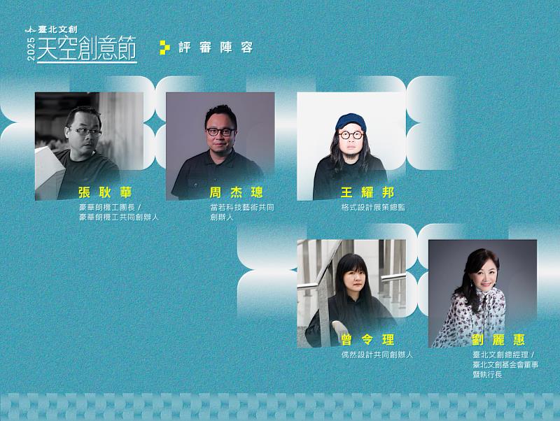 2025臺北文創天空創意節重量級評審陣容。