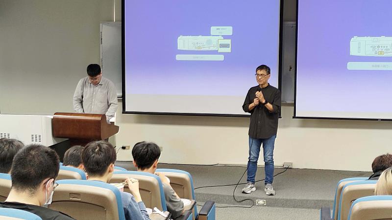 工學院兼AI創智學院李宗翰院長開場致詞，勉勵學生把握實習機會，銜接未來職涯。（圖／淡江大學提供）