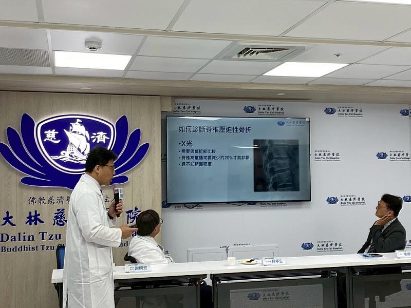 大林慈濟醫院骨科部主任謝明宏醫師介紹臨床如何導入AI判讀骨折新舊狀態