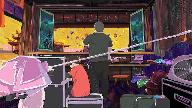 劉育樹導演 VR 作品《八洞妖》展現臺灣布袋戲文化。