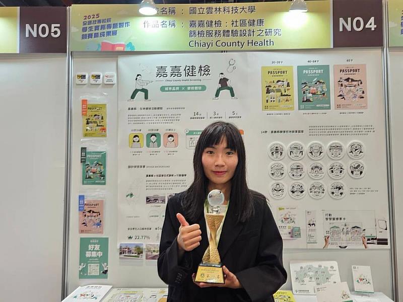 商品設計群第一名「嘉嘉健檢：社區健康篩檢服務體驗設計之研究Chiayi_County_Health」
