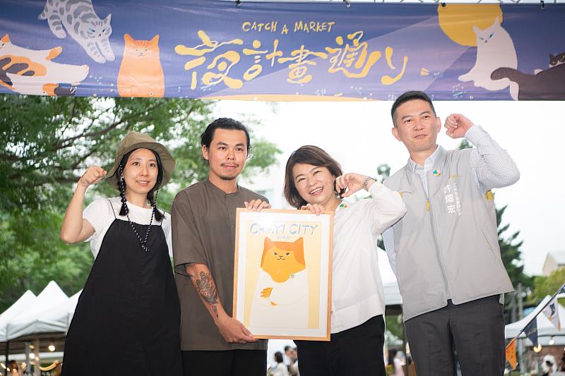 0_插畫家東駿致贈貓市長似顏繪