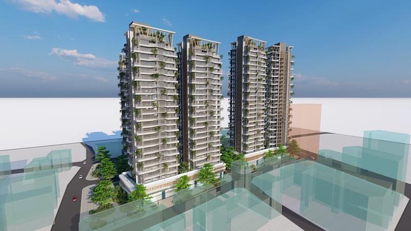 頂溪門戶案建築示意圖，未來仍以實際設計為準。(新北住都中心提供)
