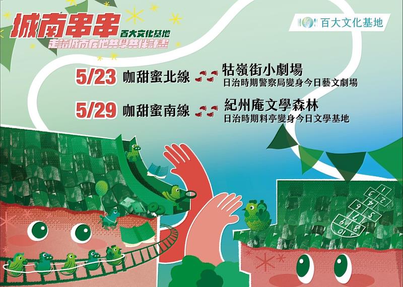 史博館響應文化部「百大文化基地計畫」，首發推出「城南串串．文青咖甜蜜」文化走讀路線。