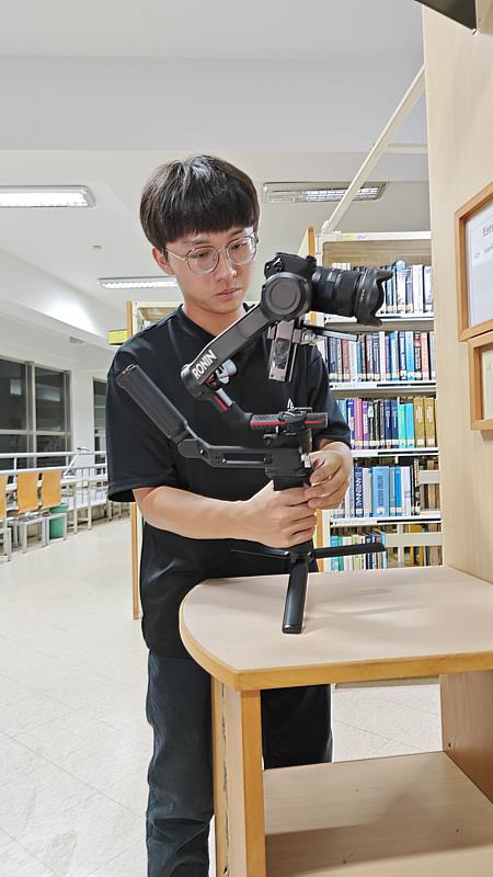 大葉大學傳藝學程張仕翰喜歡拍片並樂於嘗試