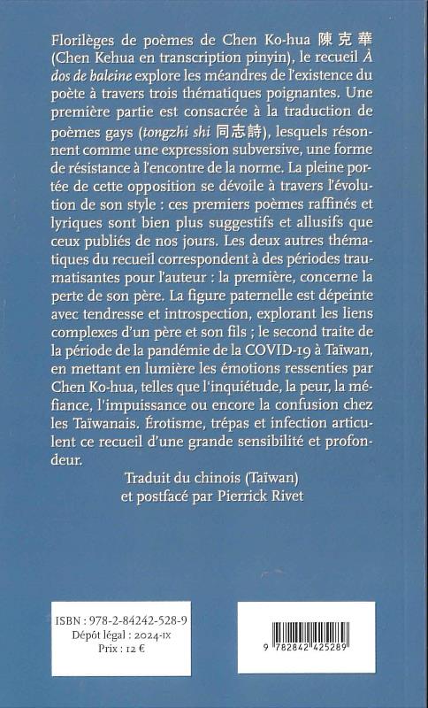 《騎鯨少年》(A dos de baleine)封底（Circé出版社提供）