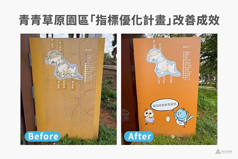 青青草原園區「指標優化計畫」改善成效對比圖