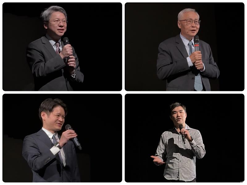 駐西雅圖辦事處處長甄國清(左上)、僑務委員會副委員長張良民(右上)、西雅圖臺美人傳統週籌備會主席陳浩維(左下)、大西雅圖臺灣同鄉會會長廖晁偉(右下)致詞