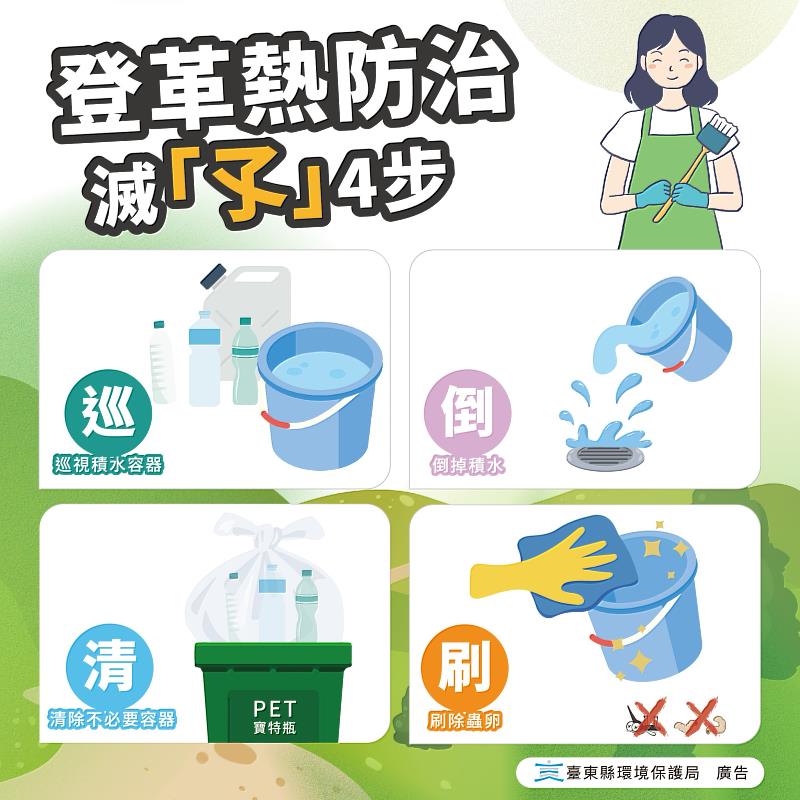 端午護環境 防登革熱 臺東縣環保局呼籲落實「巡倒清刷」