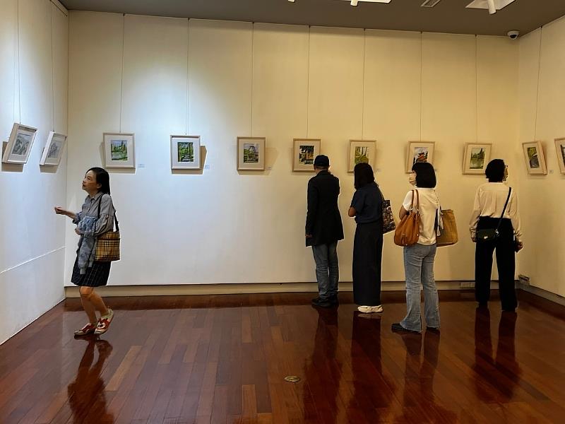師生聯展將呈現水彩速寫、色鉛筆、微水彩三門不同課程的學員作品，各有亮點。