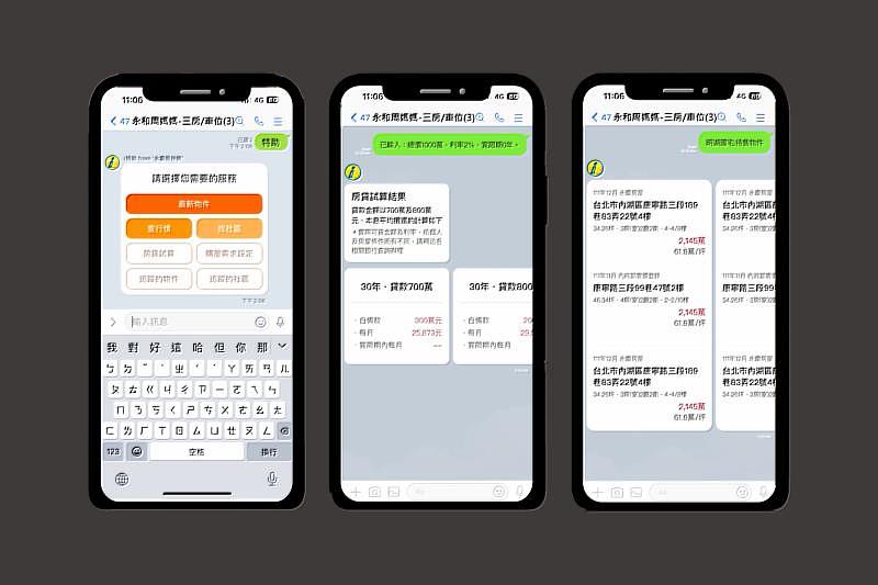 永慶房屋「i特助」服務,讓民眾在Line上就能使用智能推薦、新案通知、社區追蹤、房貸試算等多種找房功能。