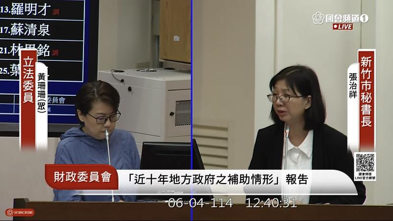 圖3.中央刪除竹市補助款9.8億元,新竹市政府秘書長張治祥今日赴立法院為民請命。m.jpg