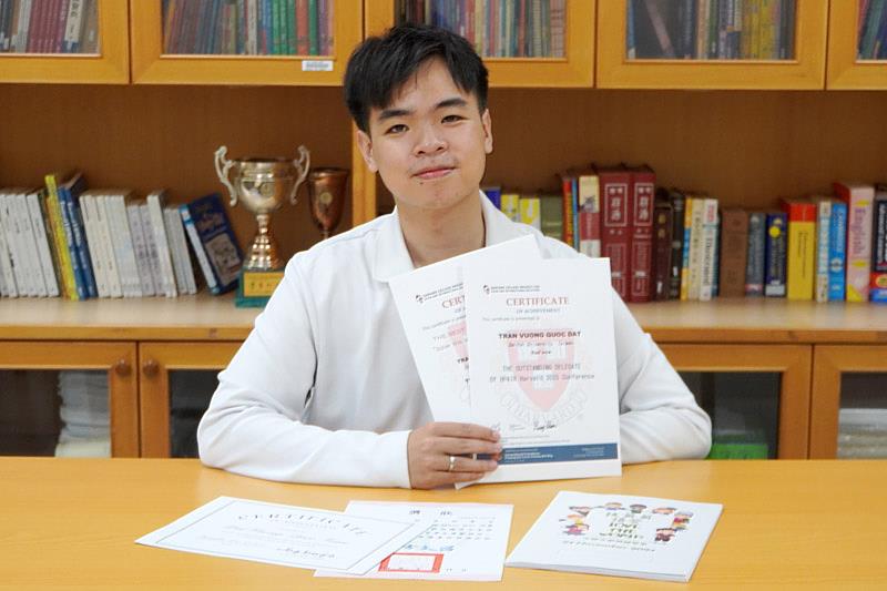 大葉大學越南學生陳文達參加比賽屢獲肯定