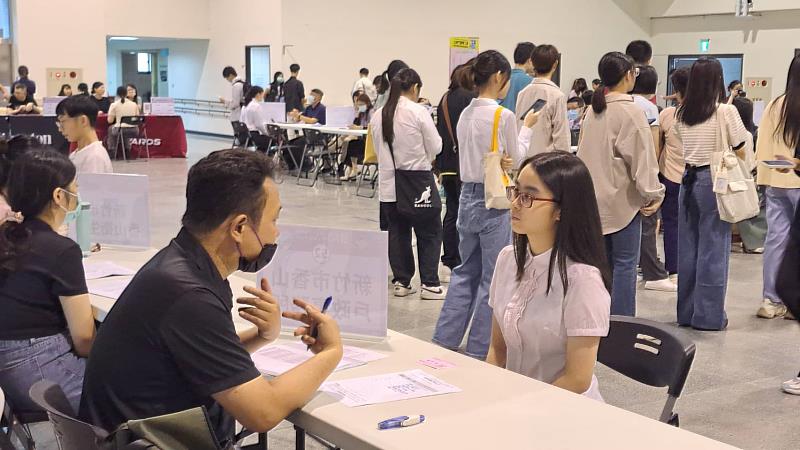 新竹市暑期工讀面試現場照片