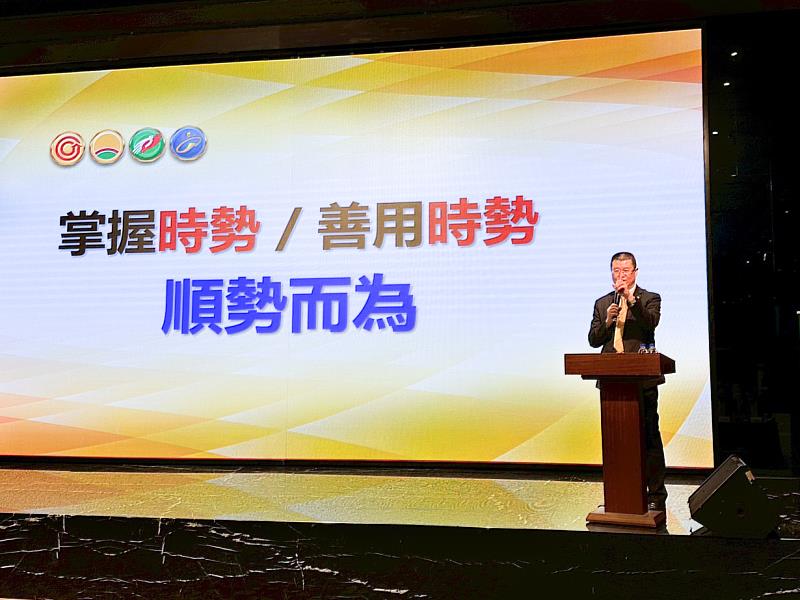 永慶房產集團業務總經理葉凌棋親自到場，解析關稅風暴，更提出擴大成交商機的策略(永慶房產集團提供)