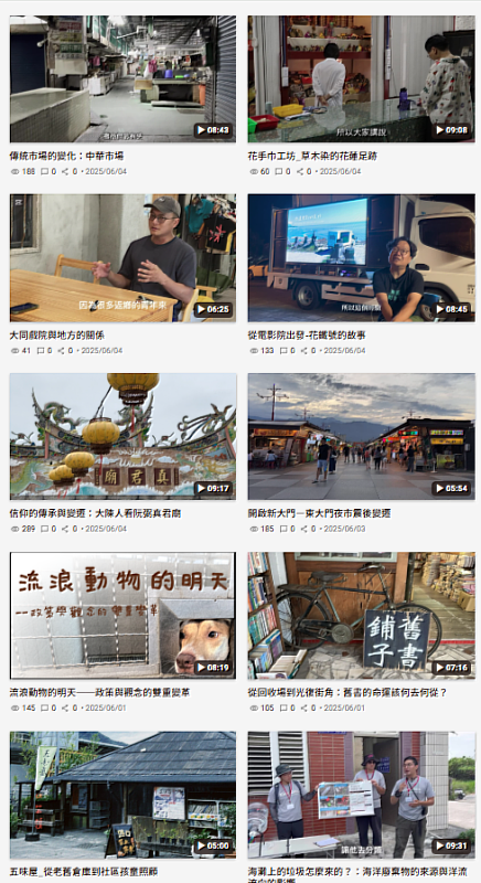 社會變遷課程學生期末共發表9部新的影音報導。