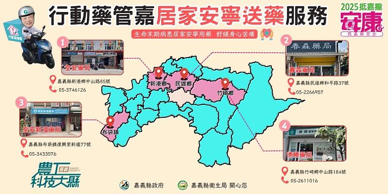 嘉義縣安寧照護升級，管制藥品藥師幫忙送到宅