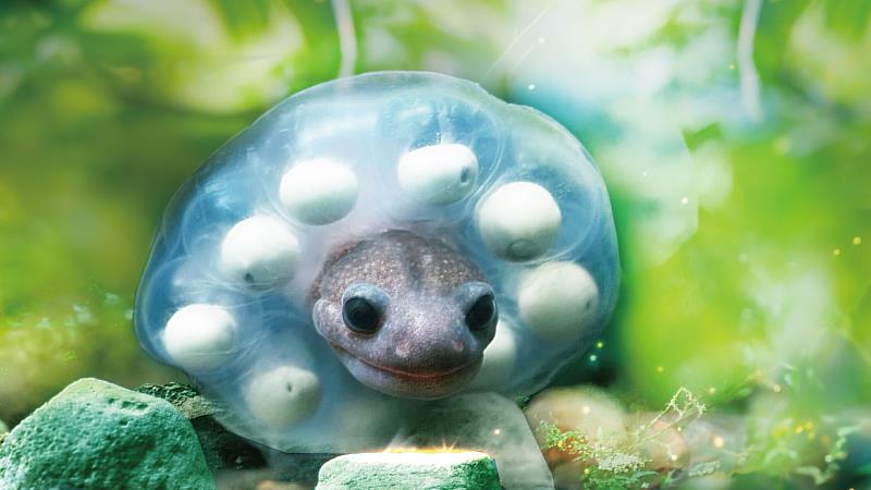 台灣大哥大倡議氣候行動 《山椒魚》生物多樣性研究喚醒生態意識，守住演化的密碼，百年來第一次見證山椒魚孵育。(照片由 臺灣大學朱有田、印莉敏提供)