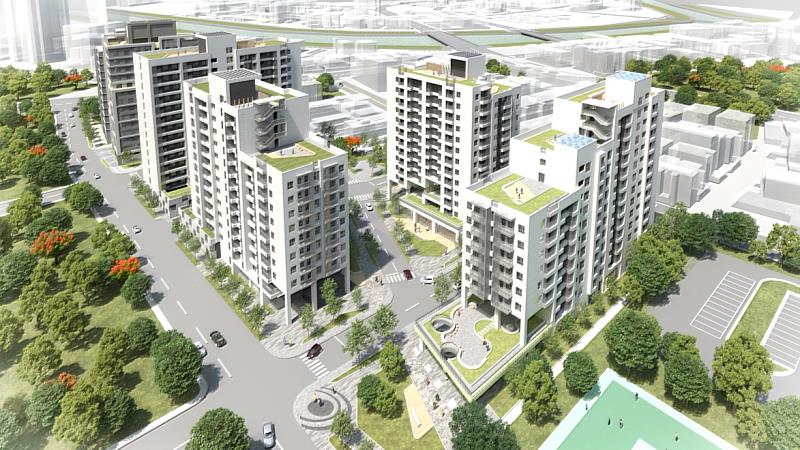 全新完工的三峽國光二期青年社宅首次開放申請。(新北住都中心提供)