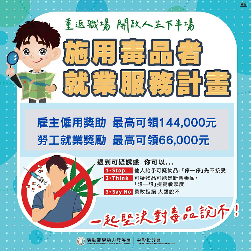 施用毒品者就業服務計畫圖卡