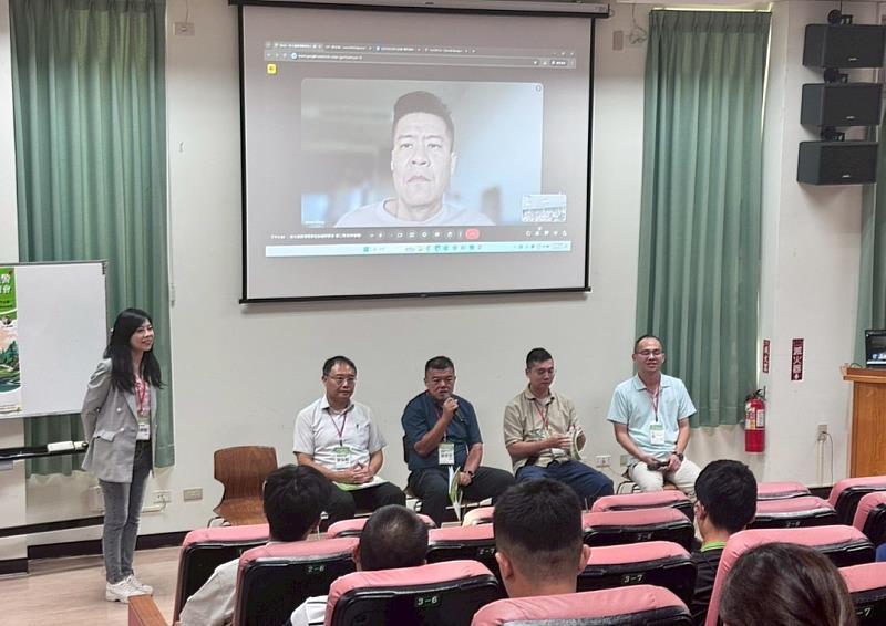 林火預警系統研習會，美國猶他州立大學教授王世宇教授越洋和與會者意見交流熱烈。