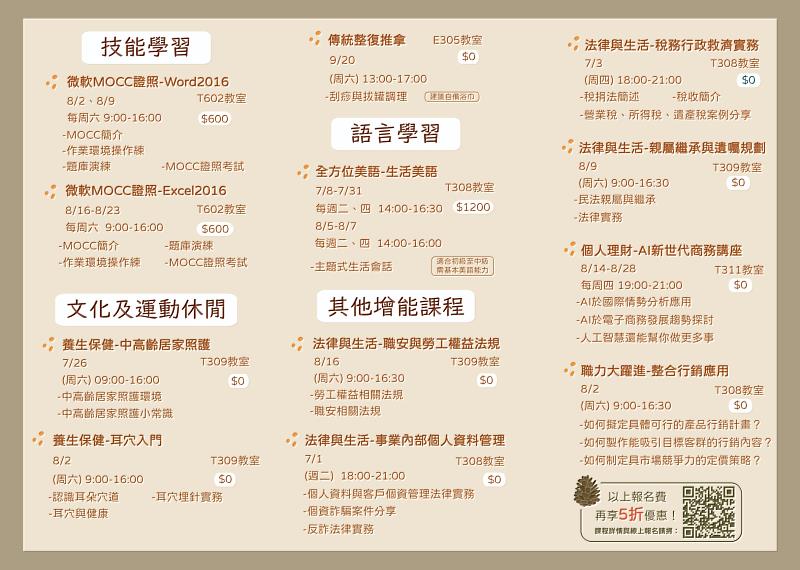 強化在地職能、迎接數位轉型 臺東縣勞工大學秋季班熱烈招生中! 即日起開放報名