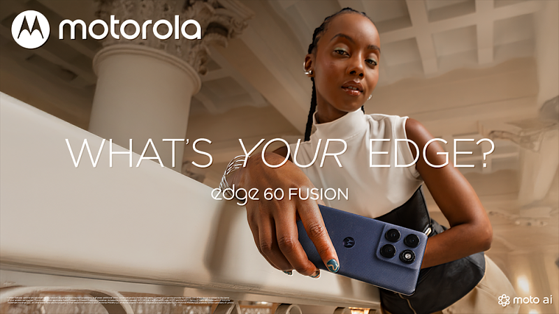 台灣大電信獨家開賣motorola edge 60 FUSION，搭載5,000萬畫素Sony LYTIA™ 700C感測器主相機，結合120度超廣校鏡頭、3合1光源感測器鏡頭，申辦5G月租1,399元專案，手機0元帶走