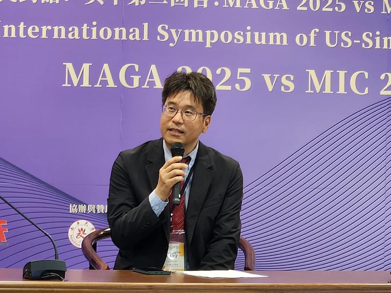 南華大學舉辦國際研討會，舉辦國際研討會，「人在亞洲論壇」（In Asia Forum, IAF）朴相守會長於開幕式致詞。