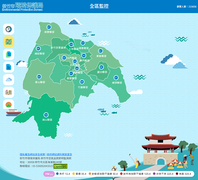 新竹市空品即時監測網