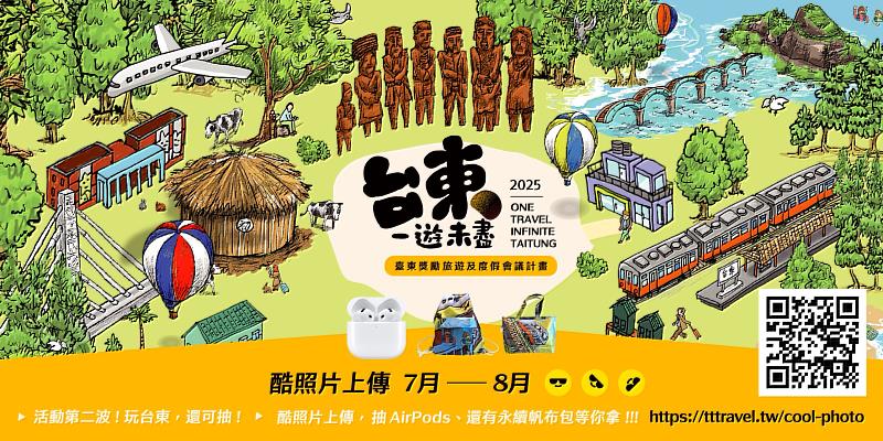 「台東一遊未盡」拍出你的酷照片!9/5抽AirPods 4與限量專屬帆布包 把台東的風景帶回家收藏