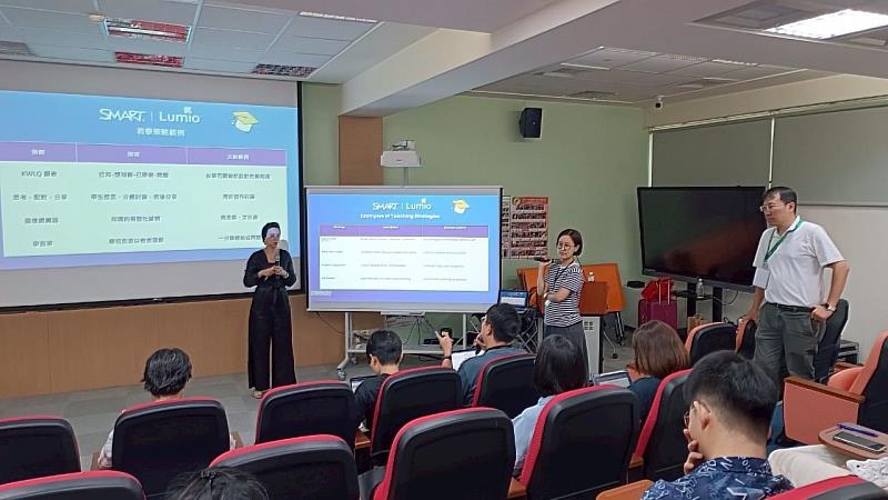 講師Nadia Baraghithi揭示教學現場常用的教學策略，與教師進行深度的分享與討論