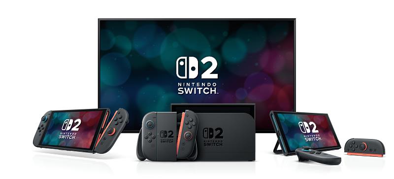 Nintendo Switch 2 主機，升級 7.9 吋 1080p HDR 高畫質螢幕與支援 4K 輸出，內建GameChat語音與畫面分享。