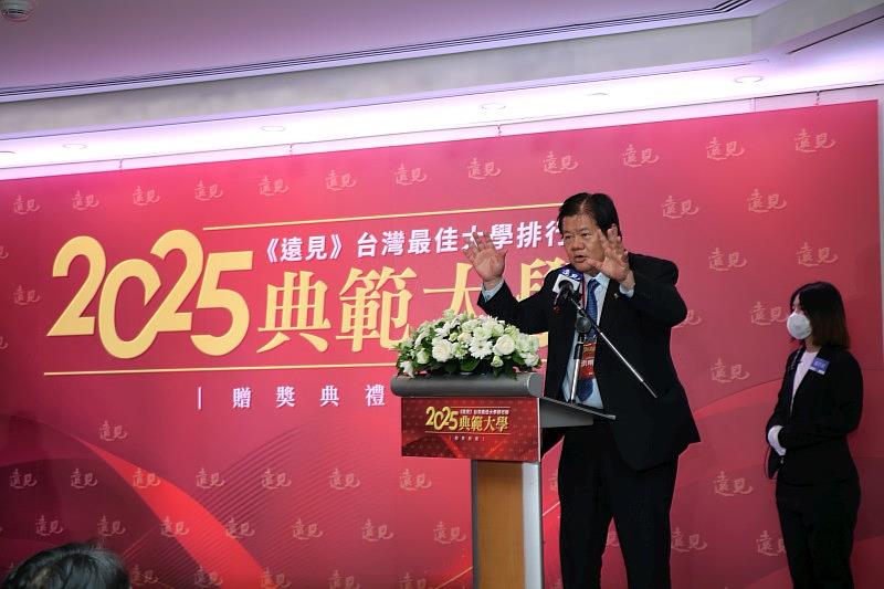 洪明奇校長致詞期盼台灣高等教育攜手努力讓台灣更加美好。